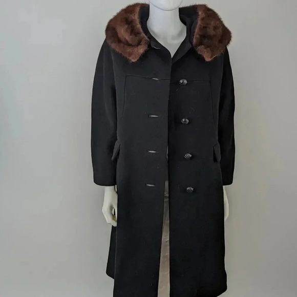 Vintage 50's/60's Franklin Simon New York Wool Dress Coat - Picture 7 of 7